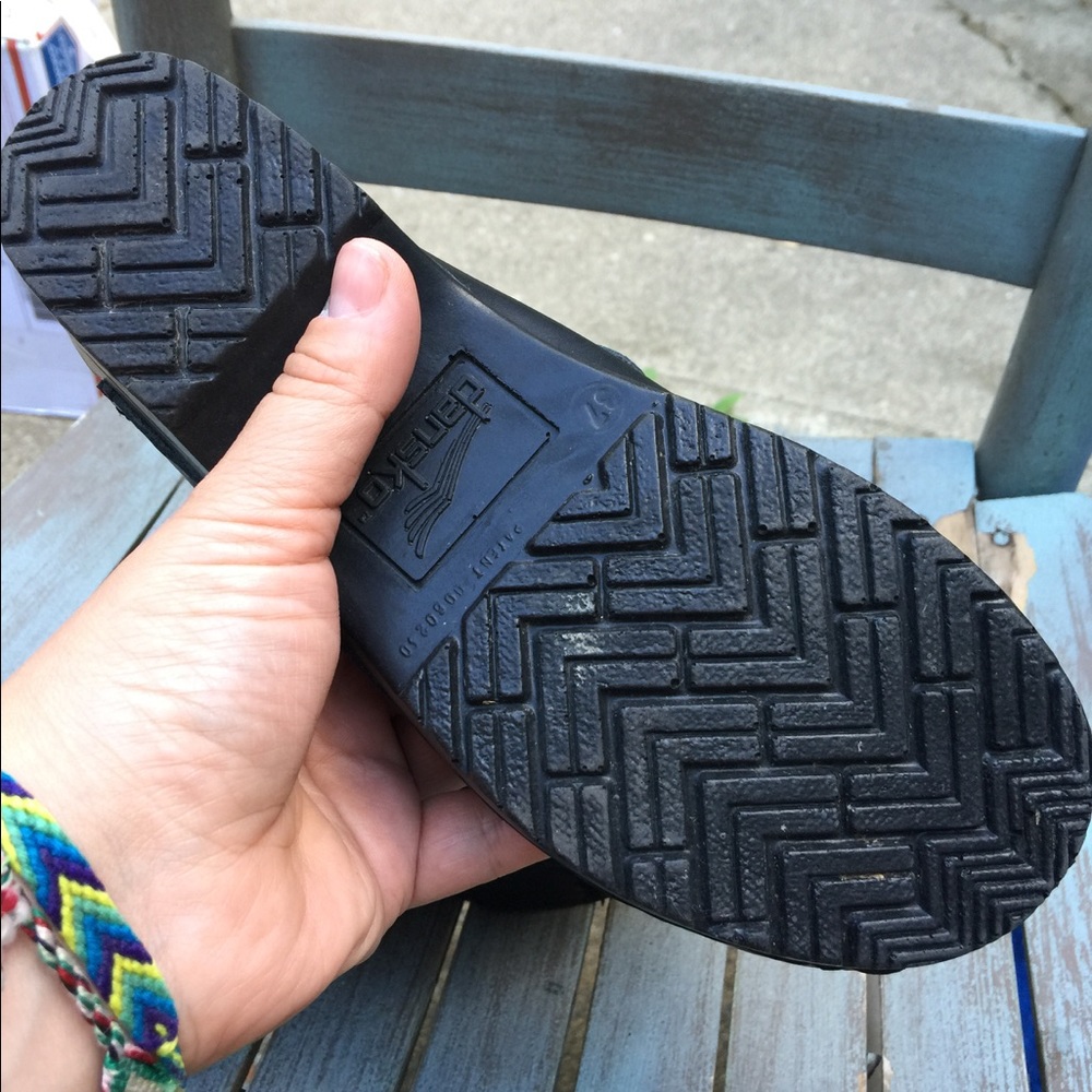 Women's Dansko Open Back Clog Style Black Shoes 7m - image 3